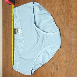 2X 9 Vanity Fair Brief panties 13128 NWT 92% cotton blue